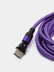 Фиолетовый usb Кабель для зарядки и передачи данных Charget 3.0 A (micro, Type C, Apple lightning)