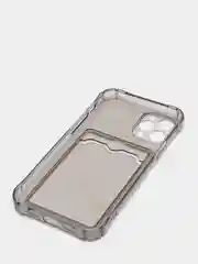 Серый чехол с карманом для карт iPhone XR, 11, 12, 13, 14, Pro, Pro Max, Plus, 7, 8, айфон