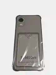 Черный чехол для SAMSUNG A03 Core с карманом для карточки