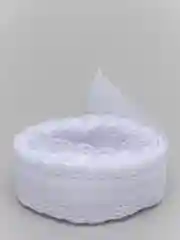 Белый лента репсовая с ажурными краями, 3 см