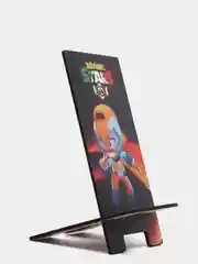 Деревянная подставка под телефон "Brawl stars Макс"