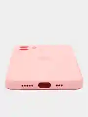 Розовый кожаный чехол на Айфон iPhone 11, 12, 13, 14, 15, 11 Pro Max, 13 Pro Max, 14 Pro Max
