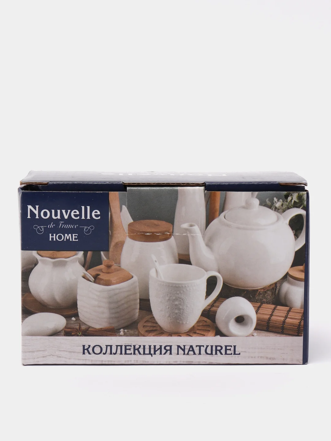 Набор для специй на бамбуковой подставке Naturel, 12*7*7 см