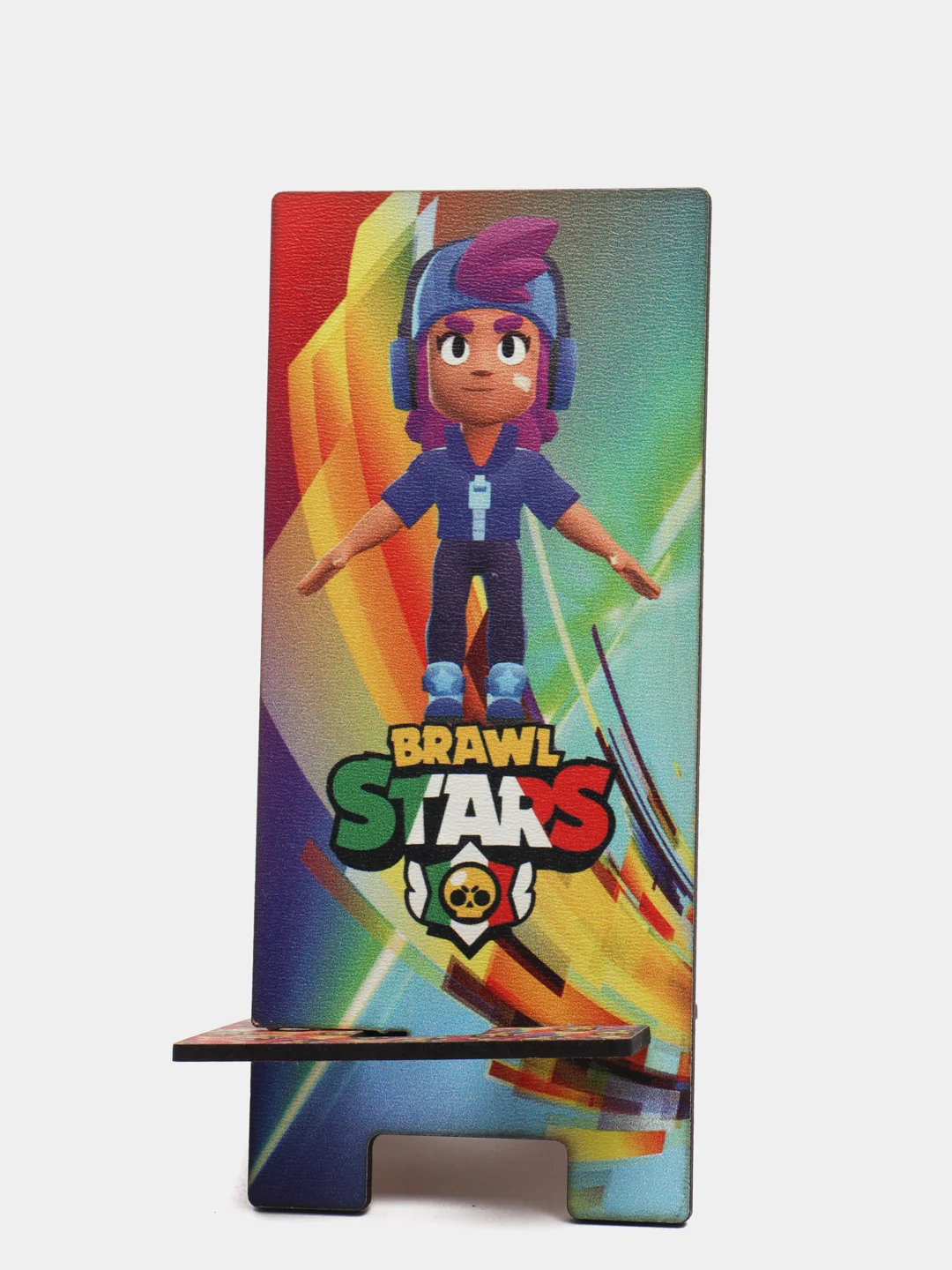 Деревянная подставка под телефон "Brawl stars Шелли"