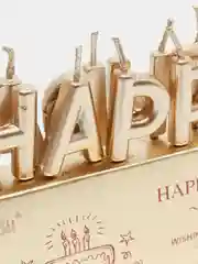 Золотой свечи для торта на день рождения "Happy Birthday"