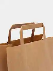 Крафт-пакет бумажный с плоскими ручками