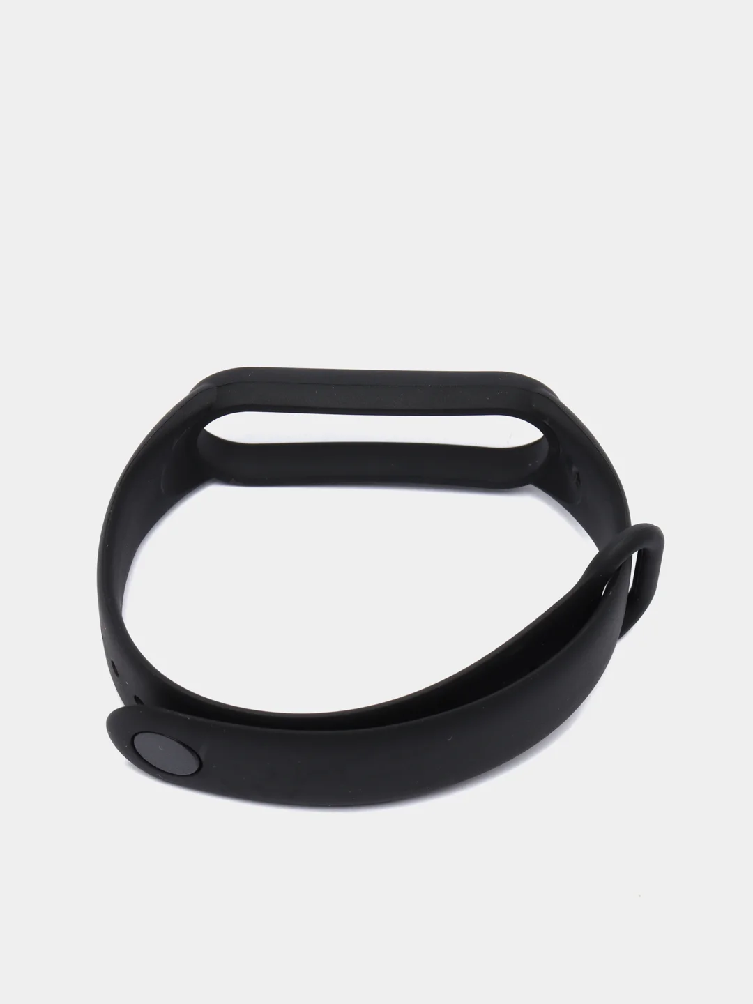 Черный силиконовый ремешок Xiaomi Mi Band 5, 6 / Ремешок для фитнес браслета Xiaomi Mi Band 5,6