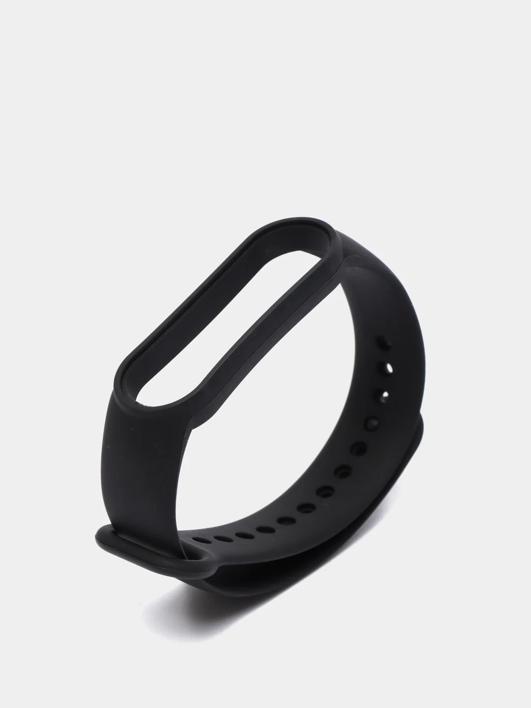 Черный силиконовый ремешок Xiaomi Mi Band 5, 6 / Ремешок для фитнес браслета Xiaomi Mi Band 5,6