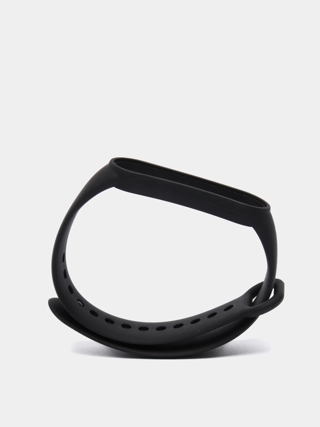 Черный силиконовый ремешок Xiaomi Mi Band 5, 6 / Ремешок для фитнес браслета Xiaomi Mi Band 5,6