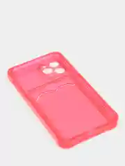 Красный чехол для iPhone 7/8 Plus/XR/11/12/13/Pro/Pro Max, силиконовый, с карманом для карт
