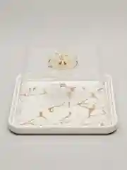 Блюдо с крышкой "Белый мрамор", 20,5 х 20,5 х 12 см