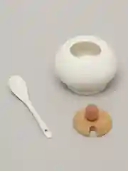 Сахарница с ложкой + молочник "Naturel", на бамбуковой подставке, 20*11.5*10 см
