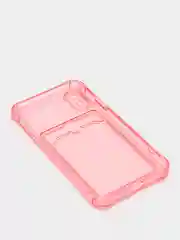 Розовый чехол для iPhone 7/8 Plus/XR/11/12/13/Pro/Pro Max, силиконовый, с карманом для карт