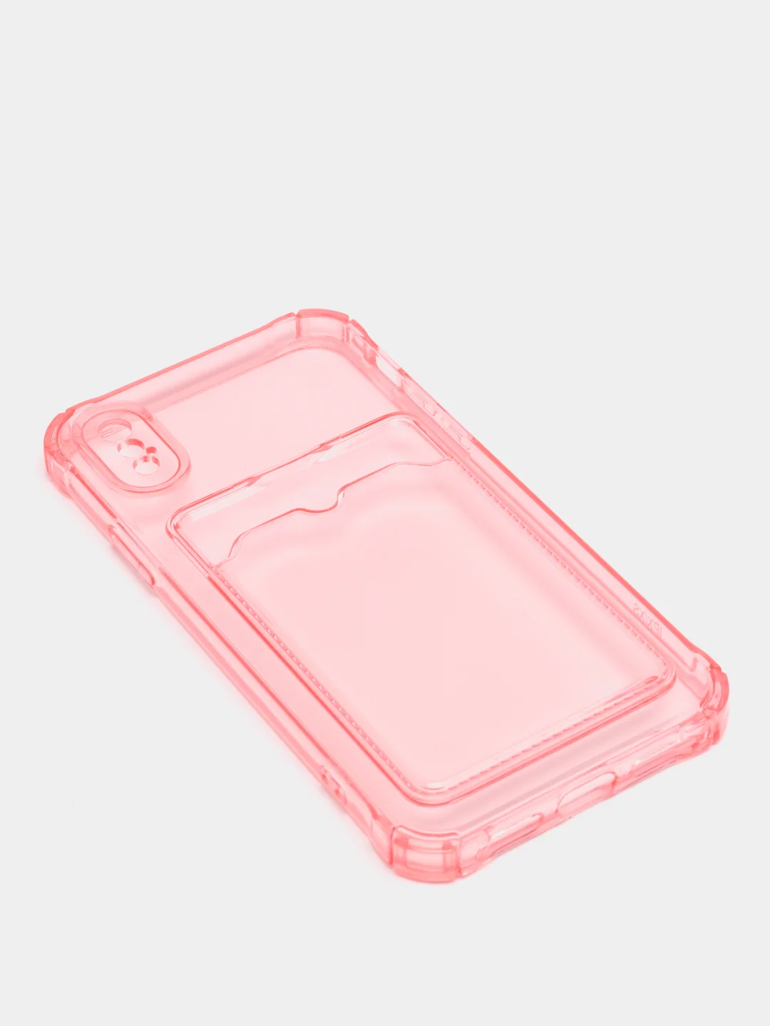 Розовый чехол для iPhone 7/8 Plus/XR/11/12/13/Pro/Pro Max, силиконовый, с карманом для карт