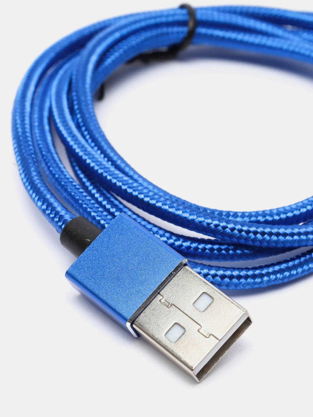 Синий usb кабель для зарядки и передачи данных, магнитный, 1 метр, Quick Charge 3.0 A+ коннектор