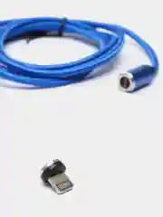 Синий usb кабель для зарядки и передачи данных, магнитный, 1 метр, Quick Charge 3.0 A+ коннектор