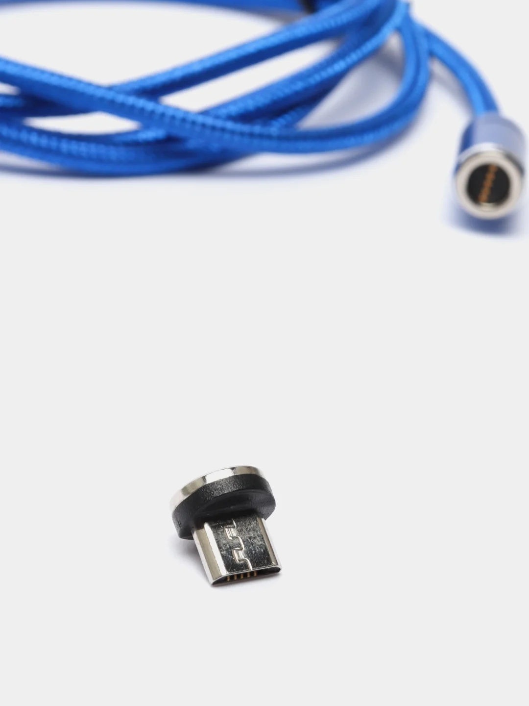 Синий usb кабель для зарядки и передачи данных, магнитный, 1 метр, Quick Charge 3.0 A+ коннектор