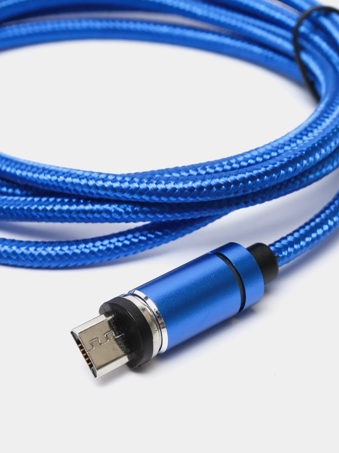 Синий usb кабель для зарядки и передачи данных, магнитный, 1 метр, Quick Charge 3.0 A+ коннектор