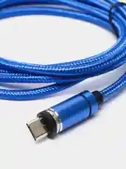 Синий usb кабель для зарядки и передачи данных, магнитный, 1 метр, Quick Charge 3.0 A+ коннектор