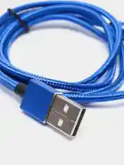 Синий usb кабель для зарядки и передачи данных, магнитный, 1 метр, Quick Charge 3.0 A+ коннектор