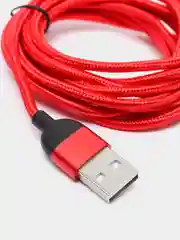 Красный usb Кабель для зарядки и передачи данных Charget 3.0 A (micro, Type C, Apple lightning)