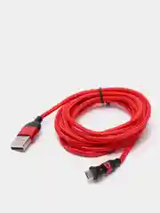 Красный usb Кабель для зарядки и передачи данных Charget 3.0 A (micro, Type C, Apple lightning)