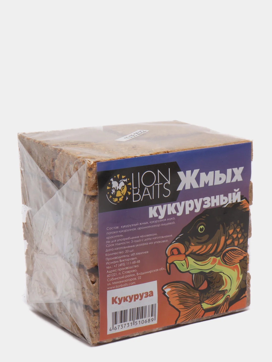 Жмых кукурузный LION BAITS Макуха, кукуруза, 20 штук