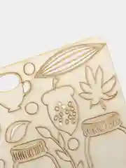 Бордовый чипборд-вырубка из картона для скрапбукинга