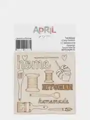 Алый чипборд-вырубка из картона для скрапбукинга