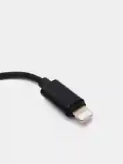 Черный аукс кабель-адаптер для iPhone Lightning to Jack, 3.5 mm