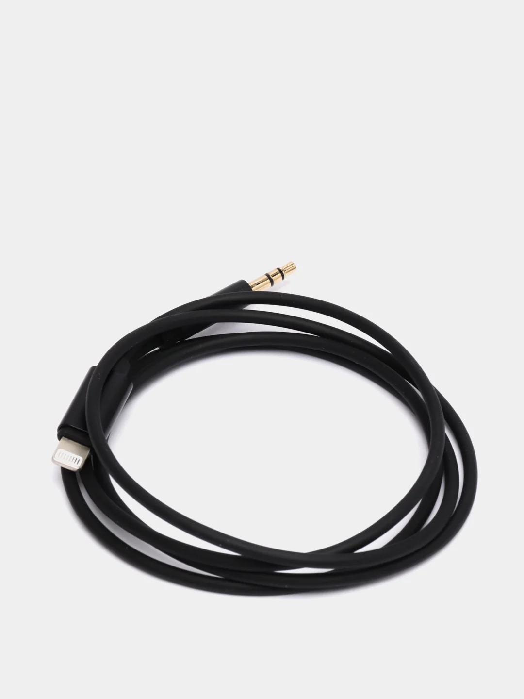 Черный аукс кабель-адаптер для iPhone Lightning to Jack, 3.5 mm