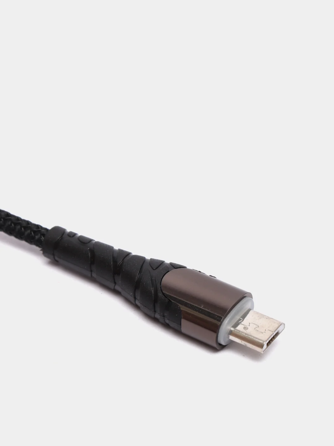 Черный кабель для зарядки 3A и передачи данных Micro-USB, Type - C