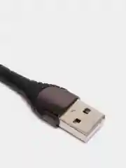 Черный кабель для зарядки 3A и передачи данных Micro-USB, Type - C