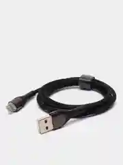 Черный кабель для зарядки 3A и передачи данных Micro-USB, Type - C