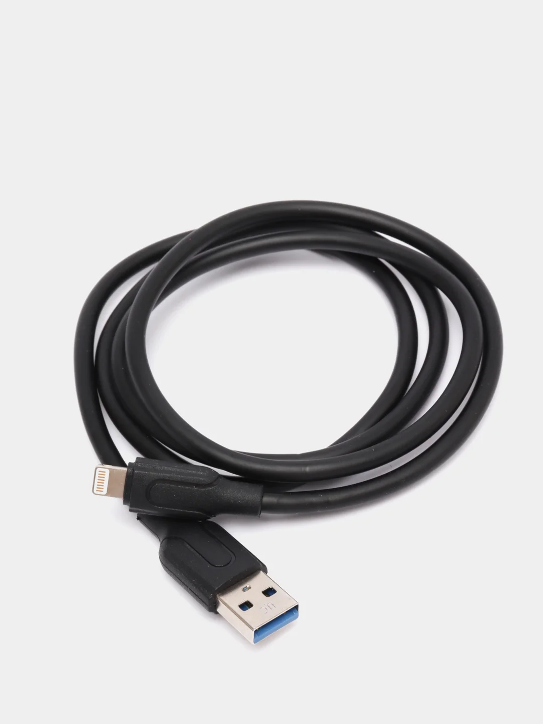 Черный кабель для зарядки iPhone usb lightning Айфон