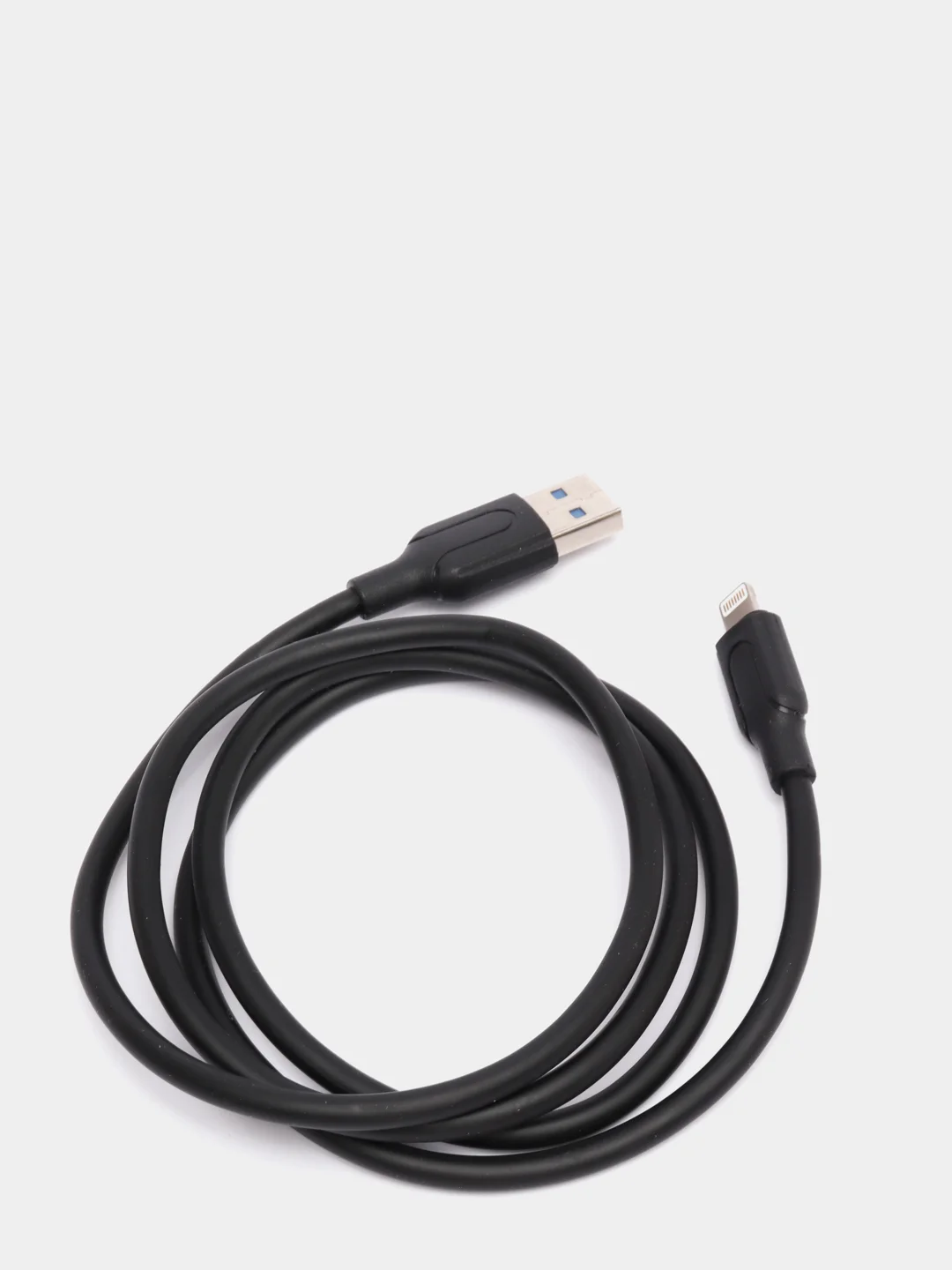 Черный кабель для зарядки iPhone usb lightning Айфон