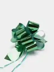 Лесной зеленый объемный бант шар затягивающийся, d=16 см