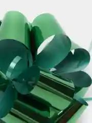 Лесной зеленый объемный бант шар затягивающийся, d=16 см