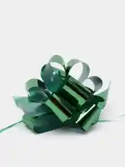 Лесной зеленый объемный бант шар затягивающийся, d=16 см
