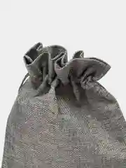 Серый льняной(джутовый) подарочный мешочек