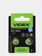 Батарейки Videx AG4, LR66, AG4, LR626, 2 / 10 штук