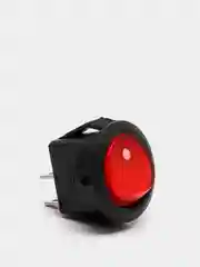 Переключатель d=13мм клавишный круглый мини SMRS-101-2 KCD5-08 красный