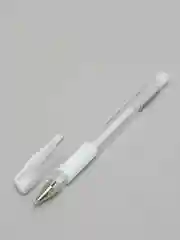 Прозрачный ручка белая гелевая