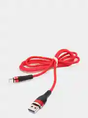Красный кабель для зарядки телефона USB Type-С / Micro-USB / Lightning, 1 м