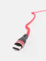 Красный кабель для зарядки телефона USB Type-С / Micro-USB / Lightning, 1 м
