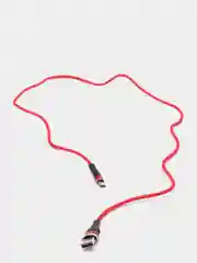 Красный кабель для зарядки телефона USB Type-С / Micro-USB / Lightning, 1 м