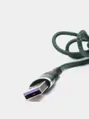 Зеленый кабель для зарядки телефона USB Type-С / Micro-USB / Lightning, 1 м