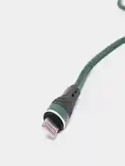 Зеленый кабель для зарядки телефона USB Type-С / Micro-USB / Lightning, 1 м