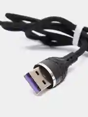 Черный кабель для зарядки телефона USB Type-С / Micro-USB / Lightning, 1 м