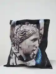 Угольный шоппер-сумка, цветные ручки, легко складывается